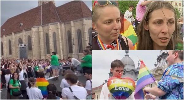Marşul Pride în Cluj Napoca. Pentru ce au ieșit în stradă 3000 de oameni din comunitatea LGBT: "Drepturile noastre ar trebui să fie ca ale tuturor"