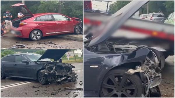 Carambol la Iaşi anunțat prin apel eCall. Patru maşini s-au ciocnit în lanţ, după ce şoferul unuia dintre autoturisme a pierdut controlul volanului