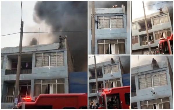 Îngerul căţeilor: Un bărbat din Peru a salvat zeci de animale de la moarte, după ce clădirea în care se aflau a luat foc