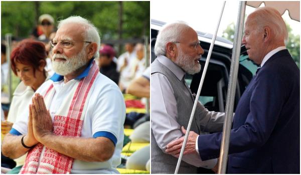 Modi şi-a început vizita în SUA cu exerciţii de yoga pe peluza ONU, apoi a fost primit de Joe Biden