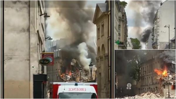 Bilanţul exploziei din Paris: 4 oameni în stare gravă, 37 de răniţi şi 2 dispăruţi. Deflagraţia ar fi fost declanşată de o scurgere de gaze
