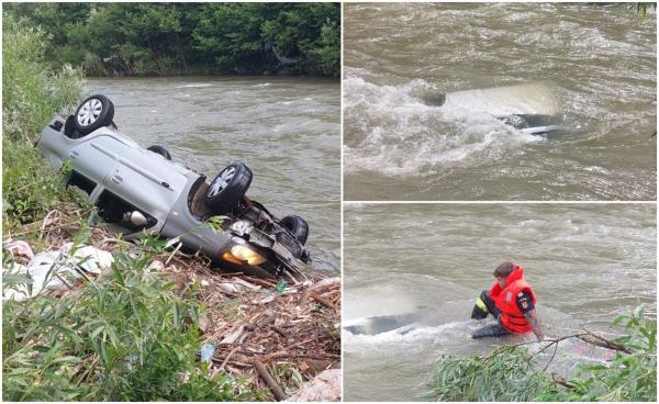 Șofer dispărut, după ce a plonjat cu mașina într-un râu din Cluj. Scafandrii l-au căutat în apele Arieșului, dar nu l-au găsit