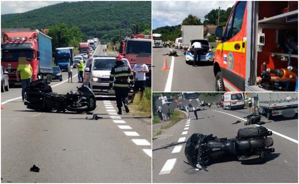 Biker turc, mort pe un drum din Argeș. A fost aruncat într-o camionetă pe sensul opus, după ce s-a înfipt cu motocicleta în mașina unei tinere