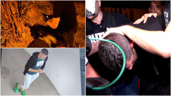 Suspectul dublei crime din Timișoara a fost prins. Ar fi fost drogat când le-a luat viața celor doi bătrâni. Momentul în care este încătușat