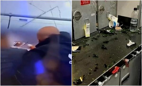 Avionul groazei: Pasager înjunghiat cu o sticlă spartă de un scandalagiu. Atacatorul agresase iniţial femeile aflate la bord