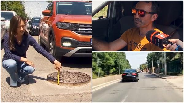 "Execrabil!" Capitala, oraşul capcanelor. Cât cheltuie un şofer în fiecare lună pe reparaţii, după ce îşi "rupe" maşina din cauza gurilor de canal