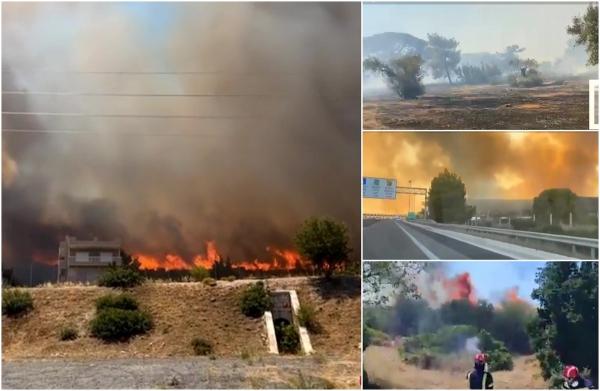 Atenţionare de călătorie în Grecia. Incendiile de vegetaţie au mistuit mai multe zone populare. Temperaturile vor ajunge şi la 49 de grade