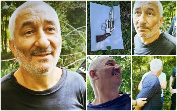 "Uite, prin pădure, la plimbare". Reacţia interlopului pistolar din Gorj, după ce l-au prins poliţiştii
