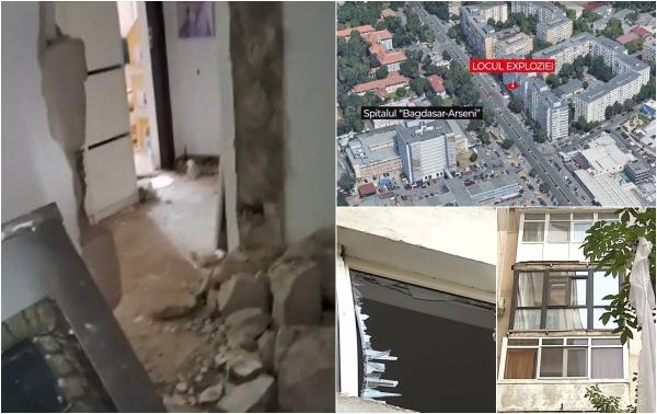 "La prima bubuitură am zis că tună şi am ieşit pe hol". O femeie a ajuns la spital cu arsuri, după ce apartamentul său a explodat. Oamenii au crezut că e cutremur