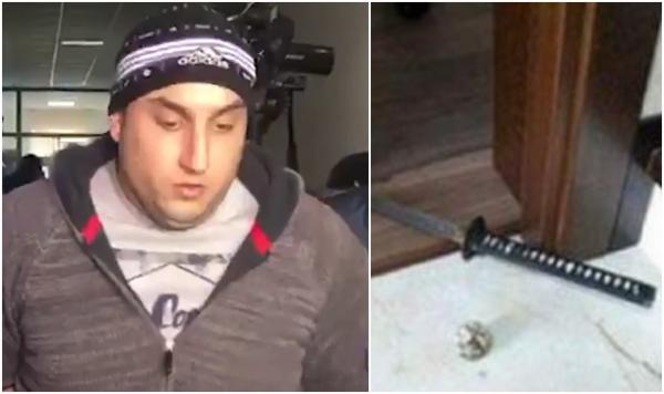 Interlopul sucevean care l-a taiat cu sabia pe poliţistul Ciprian Sfichi în 2017 și-a aflat sentința: 17 ani de pușcărie pentru Alexandru Huţuleac