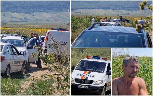 "Nevastă-mea a zis că aici e om". Panică la granița dintre județele Suceava și Botoșani, după ce un cadavru învelit în scotch a fost descoperit în lanul cu porumb