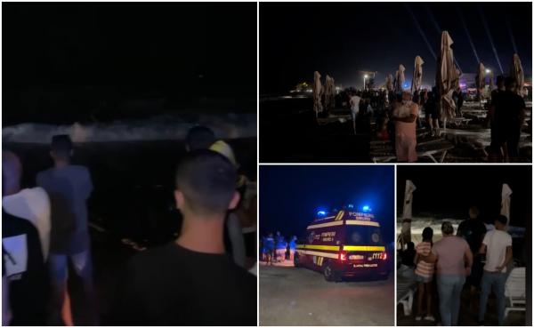 "A ridicat mâna şi după nu l-am mai văzut". Un tânăr a murit înecat, azi noapte, la Costinești. Băiatul a dispărut în valuri, după ce s-a aventurat în marea învolburată
