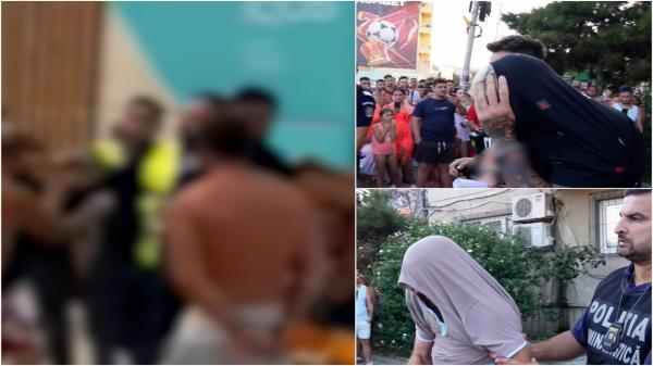 Primele reţineri după bătaia dintre turişti şi jandarmi de pe plaja din Costineşti. Patru bărbaţi se află în arestul poliţiei