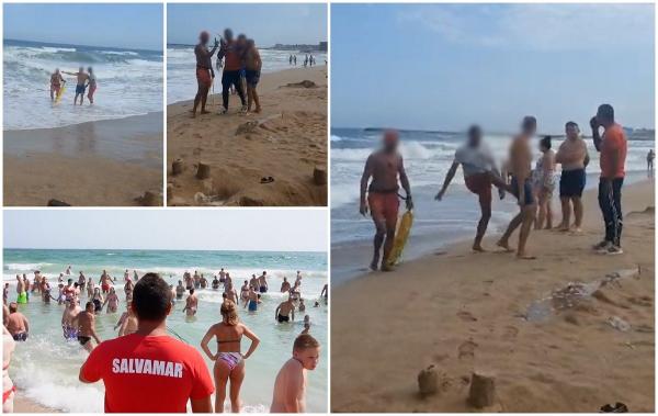 S-a întors roata: salvamarii şi-au pierdut răbdarea şi îi bat pe turiştii care ignoră steagul roşu. Păţania unui ucrainean la Eforie Nord