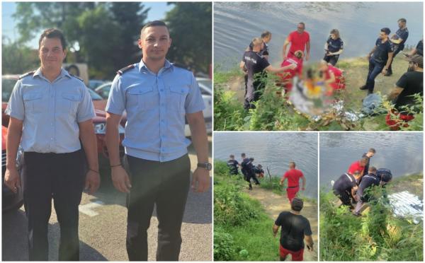 Dănuț și Tiberiu, doi pompieri sătmăreni, au sărit îmbrăcați în Someșul învolburat, ca să salveze o fată de 16 ani. Adolescenta a leșinat în brațele lor