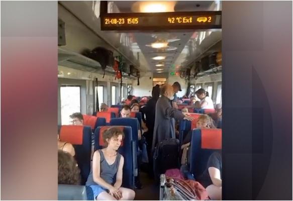 7 ore în tren, la 40 de grade. Chinul suportat de călătorii unei curse CFR, care au rezistat fără aer condiţionat pe ruta Cluj Napoca - Suceava