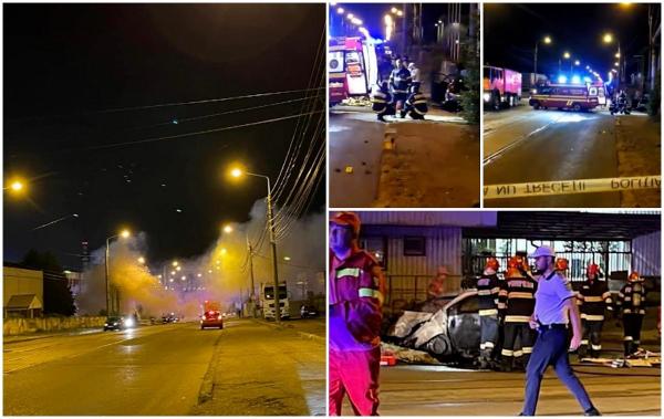 Doi tineri de 18 şi 19 ani din Ploieşti au murit carbonizaţi, după ce maşina în care se aflau a izbucnit în flăcări
