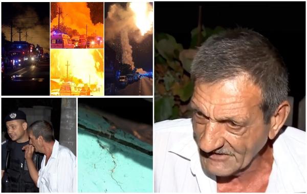 Explozia din Crevedia. Disperare în ochii oamenilor care locuiesc lângă staţia GPL, nevoiţi să plece din calea dezastrului: "Mi-a zis: fugiţi. Şi unde să mă duc"