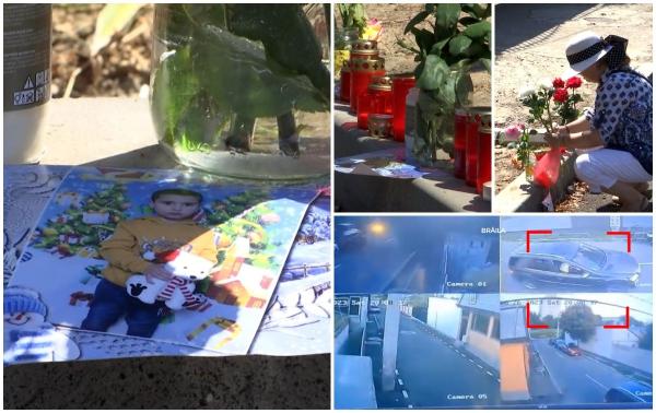 "Un copil cuminte, un copil care fugea de maşini". Altar de lumânări şi flori în locul unde Matei, băieţelul de trei ani, a fost ucis de o şoferiţă drogată
