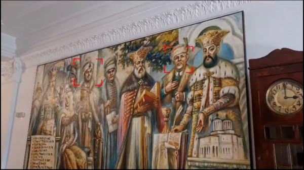 Explicaţia pictorului care a făcut tabloul cu familia Doldurea alături de voievozi: "Se potriveau cu nişte personalităţi"