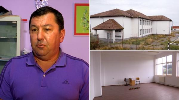 Școală-lux de milioane de euro, devenită muzeu în Gorj. Elevii din sat fac naveta la alta, cu WC în fundul curții, aflată la 6 km distanță