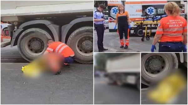 Scene de groază în Brăila: bărbat de 72 de ani, prins sub roţile unei autobasculante. A murit pe loc, după ce a traversat neregulamentar