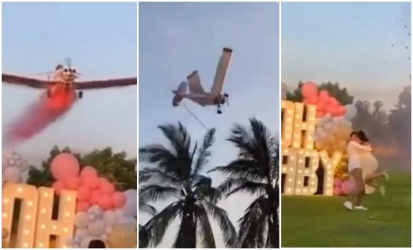 Avion folosit la o petrecere de gender reveal, prăbuşit sub privirile invitaţilor. Oamenii n-au observat şi au continuat să se bucure