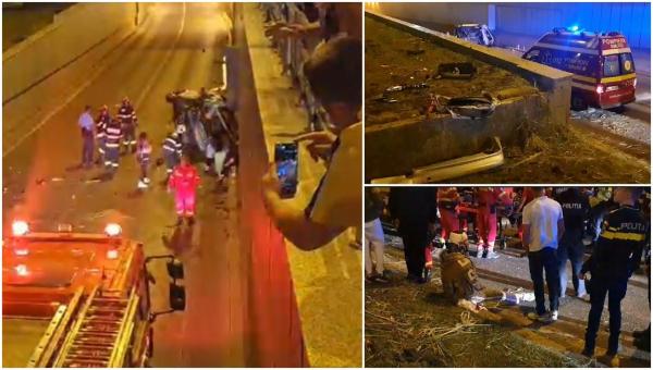 "Aveau sânge peste tot. Maşina e pe sfert ruptă!" Impact devastator la intrarea în Pasajul Muncii. Patru bărbați au ajuns la spital