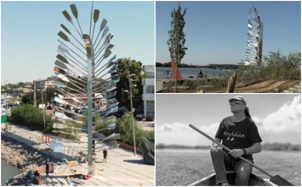 "Columna lui Ivan", inaugurată pe faleza din Tulcea. Cinci artişti au creat monumentul ridicat în memoria marelui Ivan Patzaichin