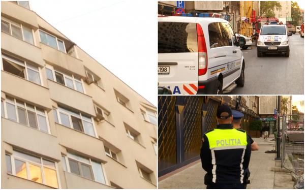 Bărbatul care și-a înjunghiat iubita în București a fost imobilizat. Stătea de peste 12 ore pe pervazul geamului și spunea că se omoară