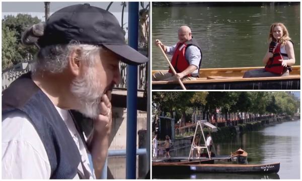 Plimbare inedită cu barca pe Dâmboviţa. Unii au şi gustat apa din râu: reacţia unui bărbat