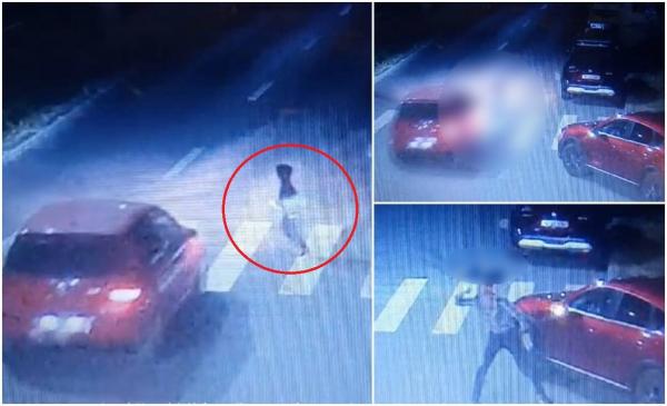 Momentul în care o șoferiță izbește cu mașina un băiețel de 7 ani, pe o trecere de pietoni din Iași. După impact, tânăra și-a văzut de drum