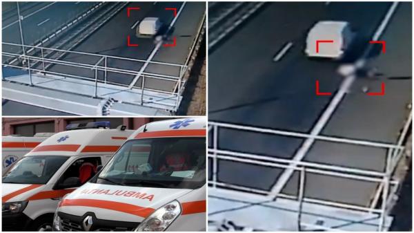 Bărbatul care a sărit din maşină în mers şi-ar fi înşelat iubita, iar ea l-a confruntat. Femeia a salvat câinele în loc să îl apuce pe el