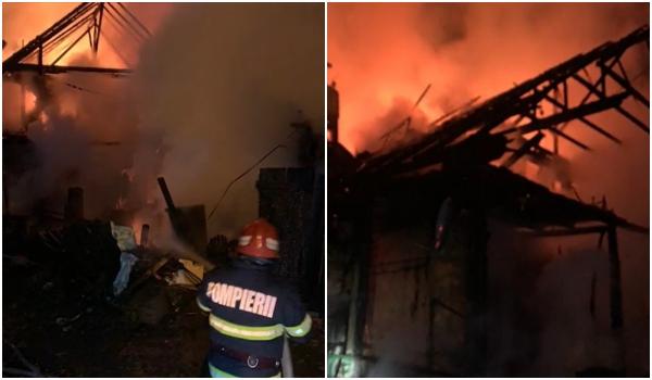 Pensiune din Borsec, cuprinsă de flăcări. Vâlvătaia a afectat o suprafaţă de 400 de metri pătraţi