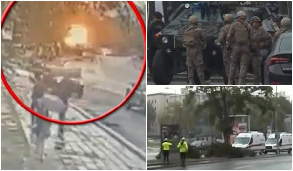 Atentat terorist în Ankara. Momentul în care unul dintre atacatori s-a detonat. Celălalt a fost împuşcat de poliţişti
