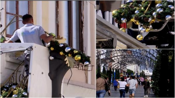 La Craiova s-au montat deja beculeţe şi coarne de ren, deşi localnicii se plimbă pe străzi în tricou. Când începe Târgul de Crăciun