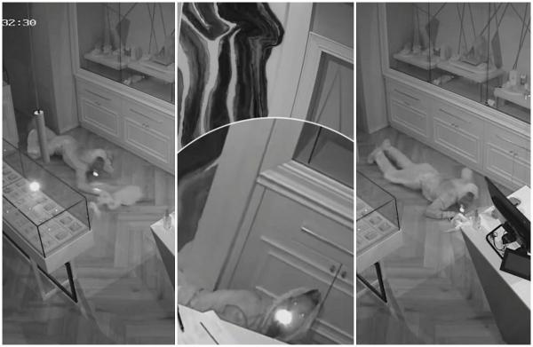 Un hoţ din Teleorman s-a crezut în "Misiune: Imposibilă". A jefuit o bijuterie târându-se prin magazin, deşi camera era pe tavan