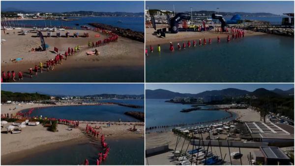 Cel mai mare lanţ uman din lume pe mare a fost format în Franţa. 792 de persoane s-au adunat pe trei plaje. Momentul unic, surprins de dronă