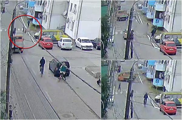 Destin frânt pentru o fetiţă din Sulina. Momentul în care este spulberată pe trecere de o camionetă, sub privirile altui copil