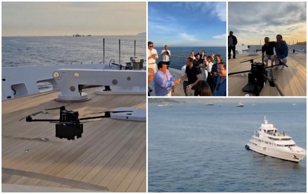 Răsfățul scump al miliardarilor: Își comandă produse de lux pe iahturi, aduse de drone