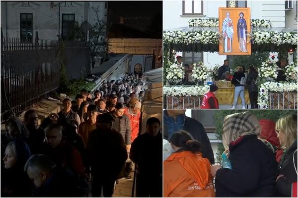 Record de credincioşi la hramul Sfintei Parascheva: 65.000 de oameni, aliniaţi pe 5 km. Unii vor avea de aşteptat 24 de ore la coadă