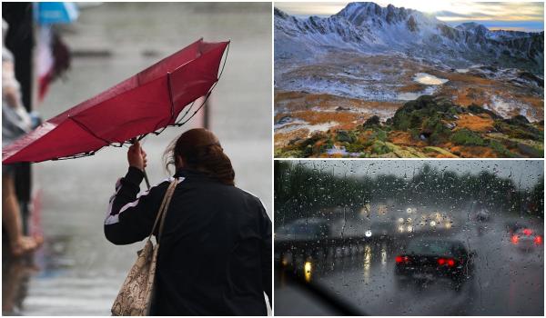 Vremea se schimbă radical peste noapte. Un vortex polar aduce frig, ploi şi ninsori pe creste