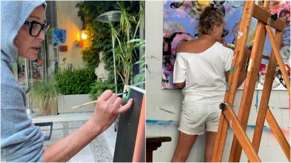 Sharon Stone, o artistă completă. Și-a prezentat picturile într-o expoziție impresionantă în Connecticut