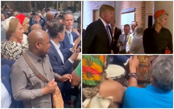 Regele şi Regina Olandei, la un pas să fie linşaţi în Africa de Sud. A fost nevoie să fie escortaţi la maşină de forţele de ordine