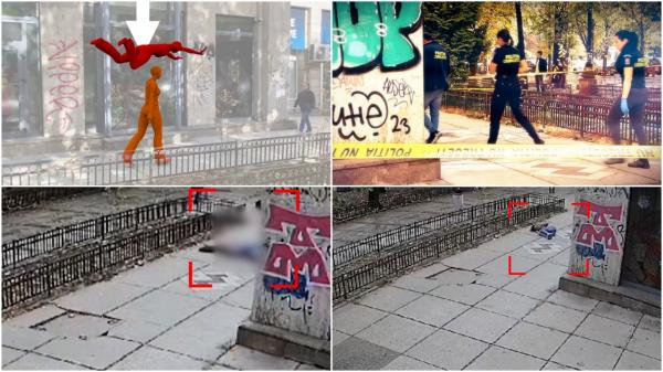 ANIMAŢIE. Femeia care s-ar fi aruncat de la etaj peste o altă femeie a scăpat cu o fractură. Victima sa are însă răni cumplite