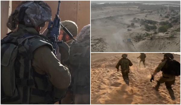 Momentul în care soldaţii ucid 10 militanţi Hamas care încercau să se infiltreze pe teritoriul israelian. IDF a bombardat tunelul prin care au pătruns teroriştii