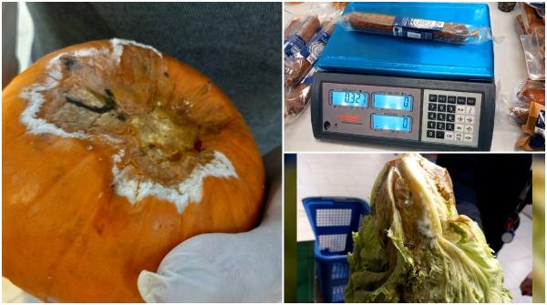 Fructe şi legume mucegăite, vândute de un cunoscut lanţ de magazine. Amenzi de 60.000 lei