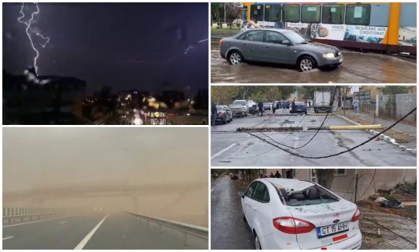 "Uragan, tăticule! Ferească Dumnezeu!" Furtunile au lovit cu o forţă de neoprit la nici 200 km de Capitală. Alertă meteo emisă în premieră istorică de ANM