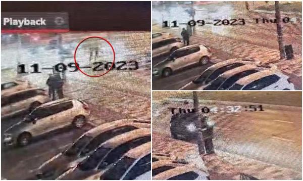 Momentul în care gravida din Ucraina și soțul ei sunt spulberați pe trecere, în Galați. Tânăra a pierdut copilul