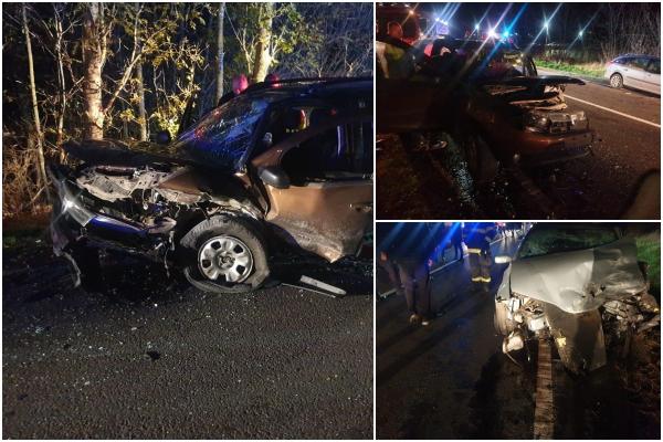 Cinci răniţi, după ce au rămas blocaţi în maşini într-un accident cumplit în Vaslui. Caroseria s-a împrăştiat zeci de metri